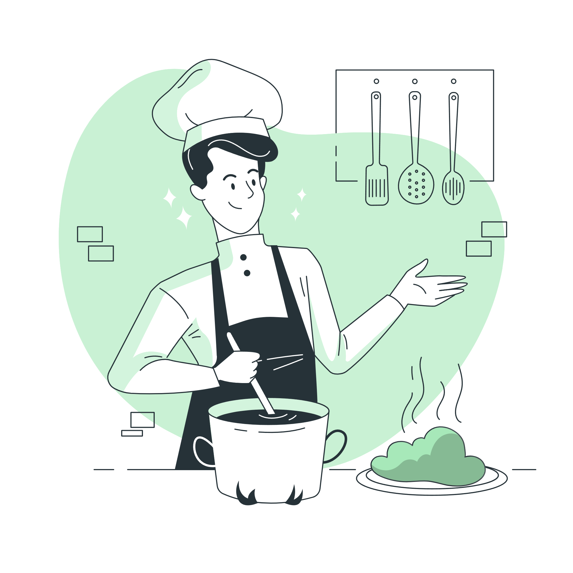 Preparando una receta saludable